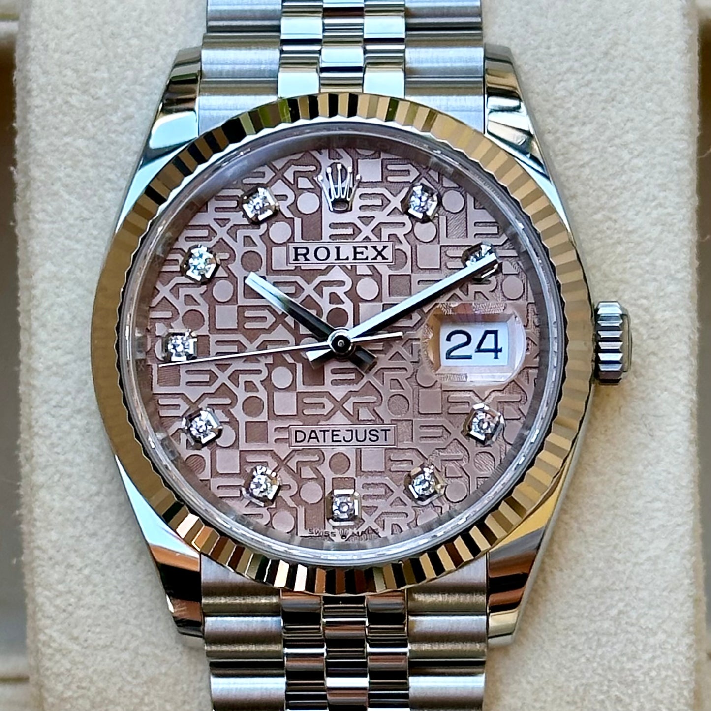 Datejust 36 Pink Diamond Anniversary Dial Ref 126234 2020