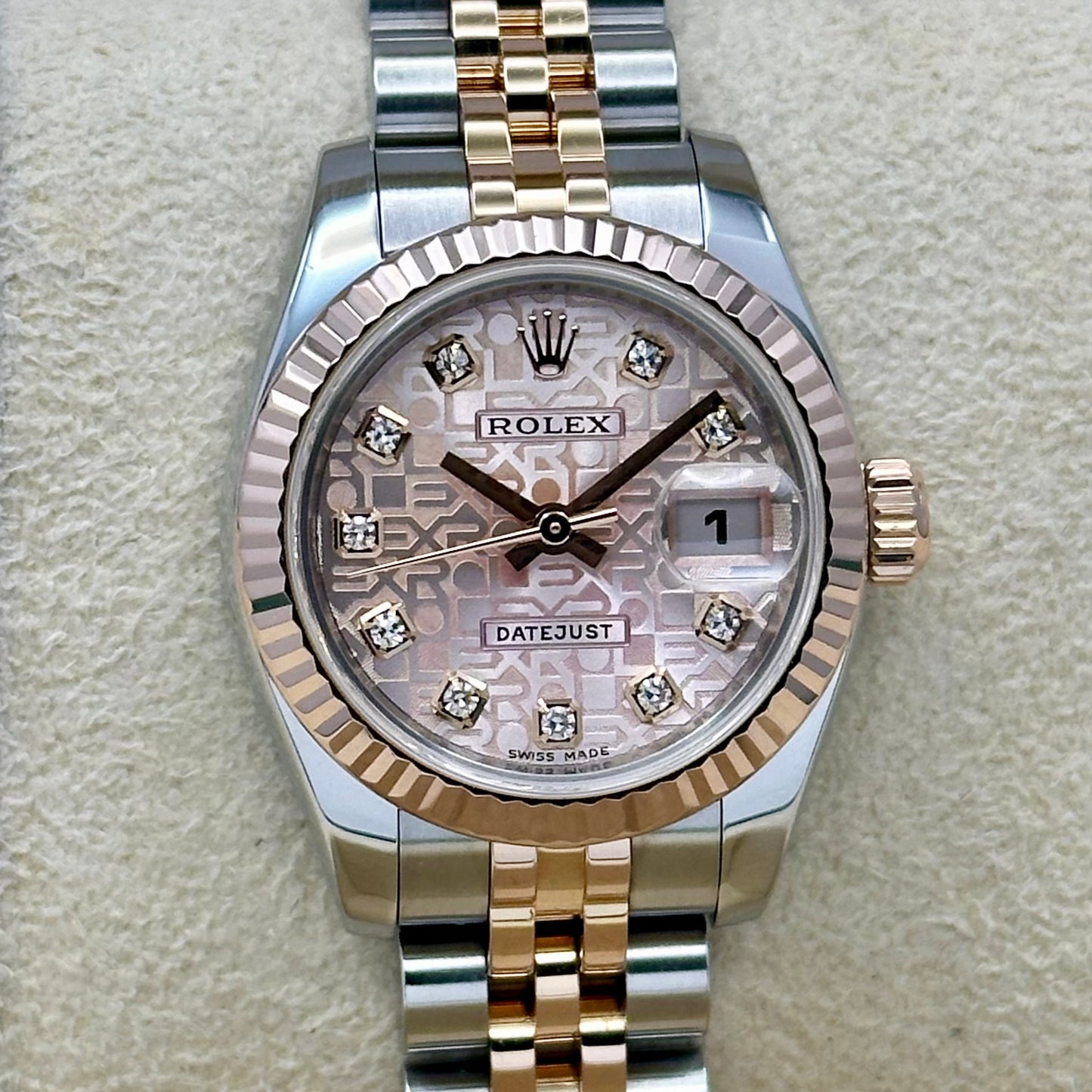 Lady-Datejust 26 Pink Anniversary Diamond Dial 18K Rose Gold Ref 179171 2011