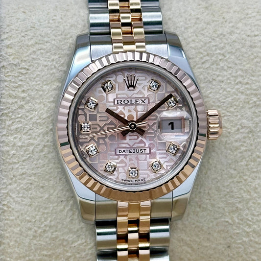 Lady-Datejust 26 Pink Anniversary Diamond Dial 18K Rose Gold Ref 179171 2011
