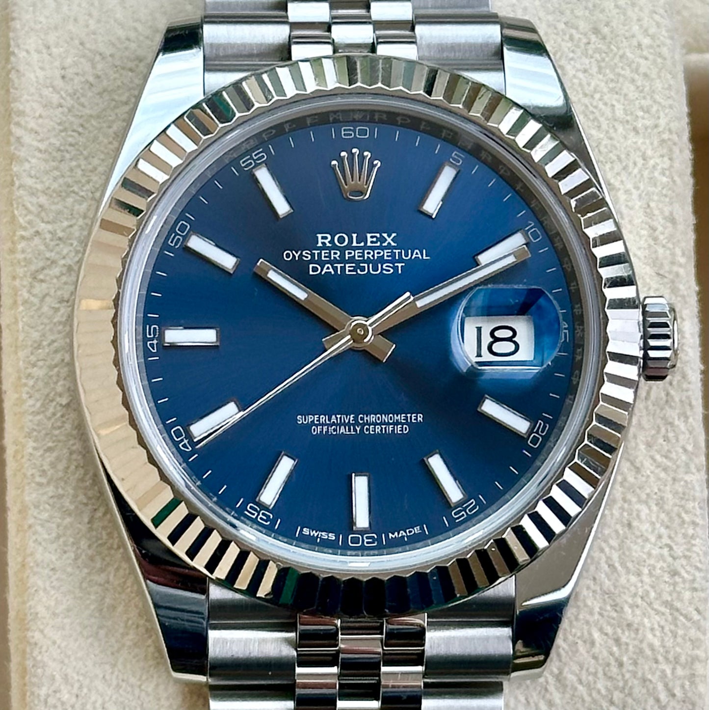 Datejust 41 Sunburst Blue Ref 126334 2018