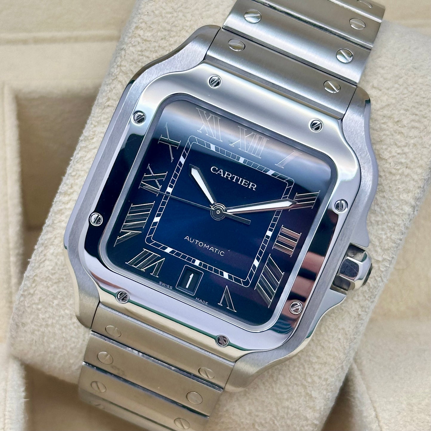 Santos Large Blue Dial Ref WSSA0071 2025