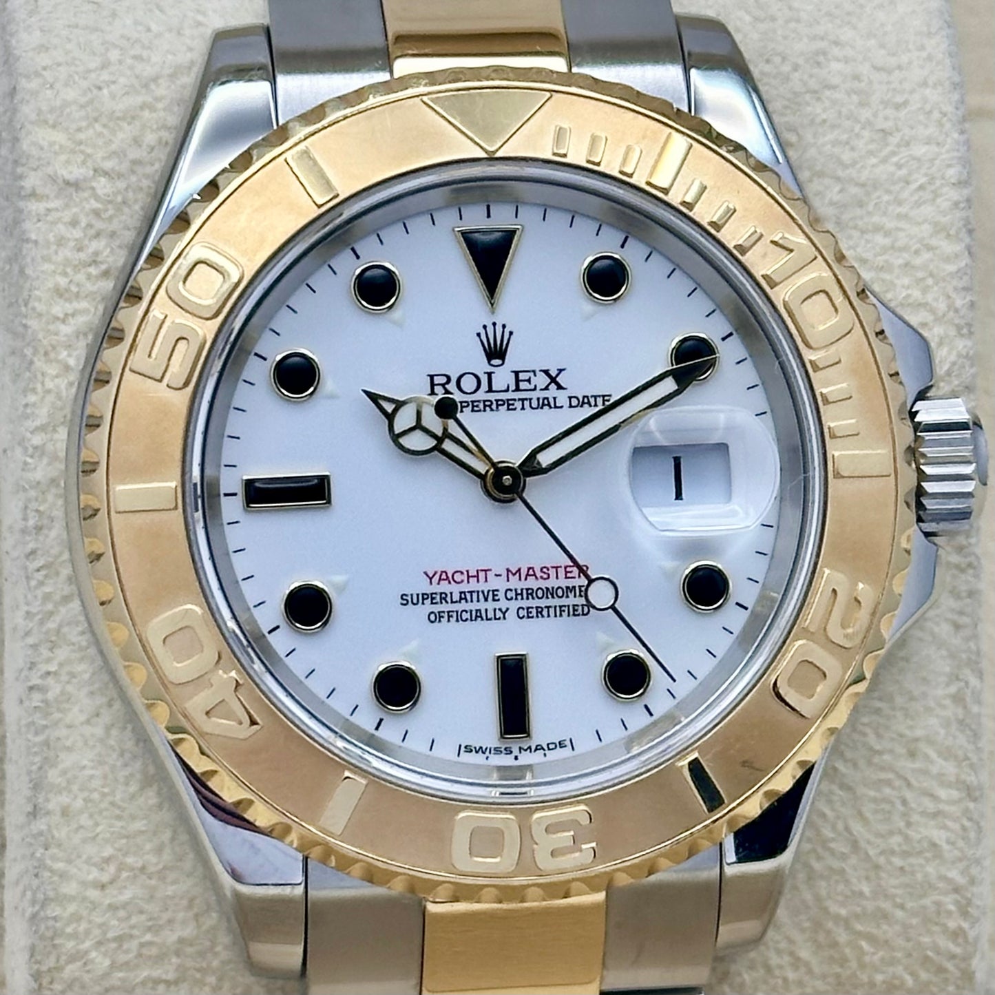 Yacht-Master 40 White Onyx Dial 18K Yellow Gold Ref 16623 2024 RSC