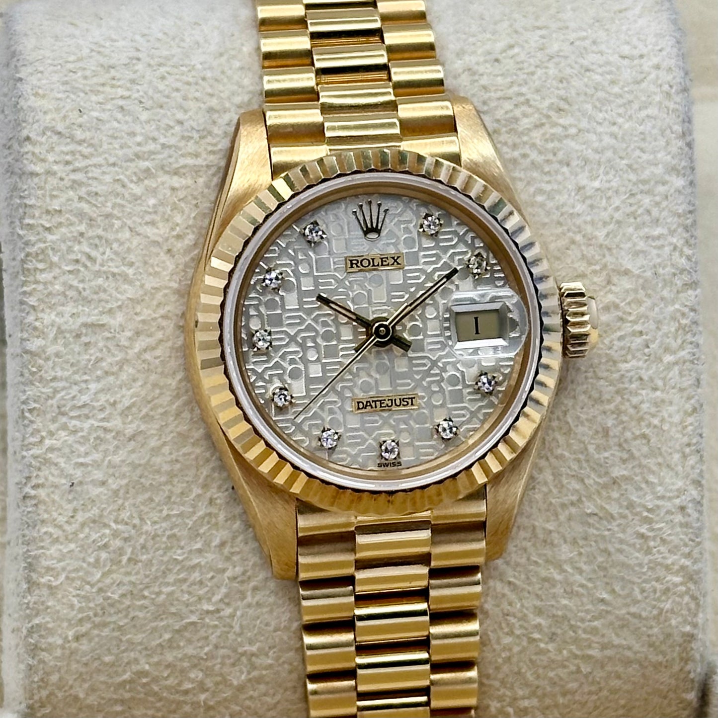 Lady-Datejust 26 Anniversary Diamond 18K Yellow Gold President Ref 69178J