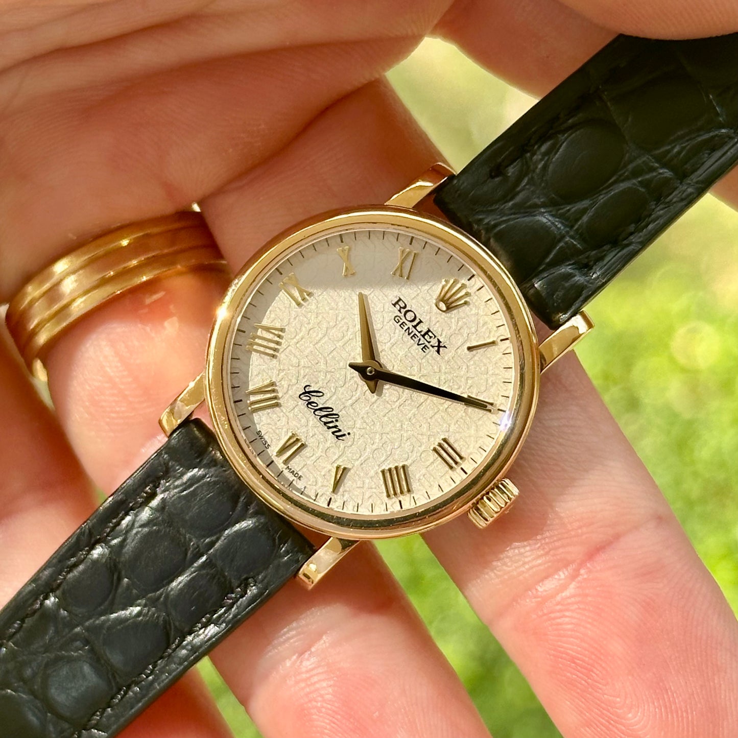 Cellini 18K Yellow Gold White Romans Ref 6110/8 2013