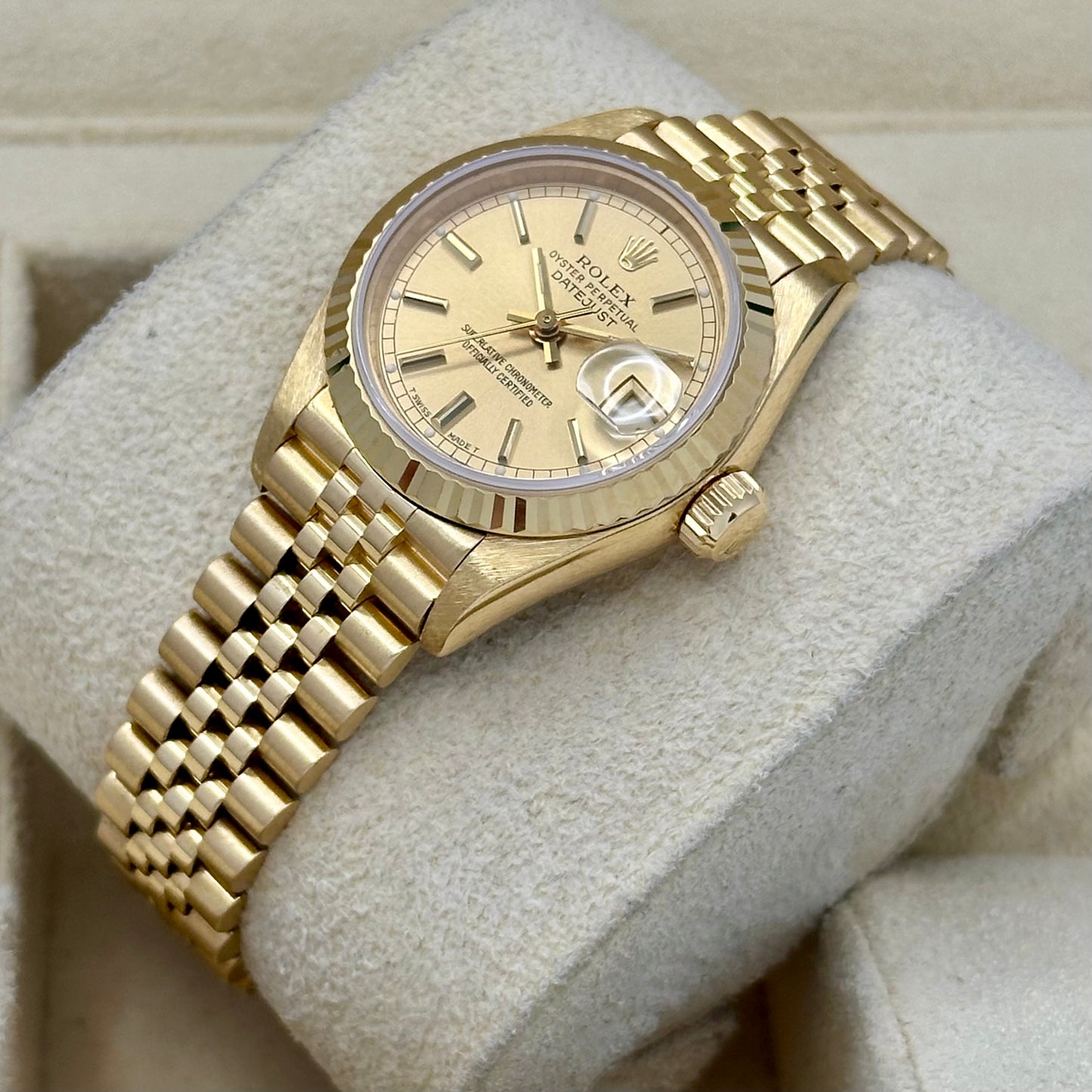 Lady-Datejust 26 Champagne Stick 18K Yellow Gold Jubilee Ref 69178