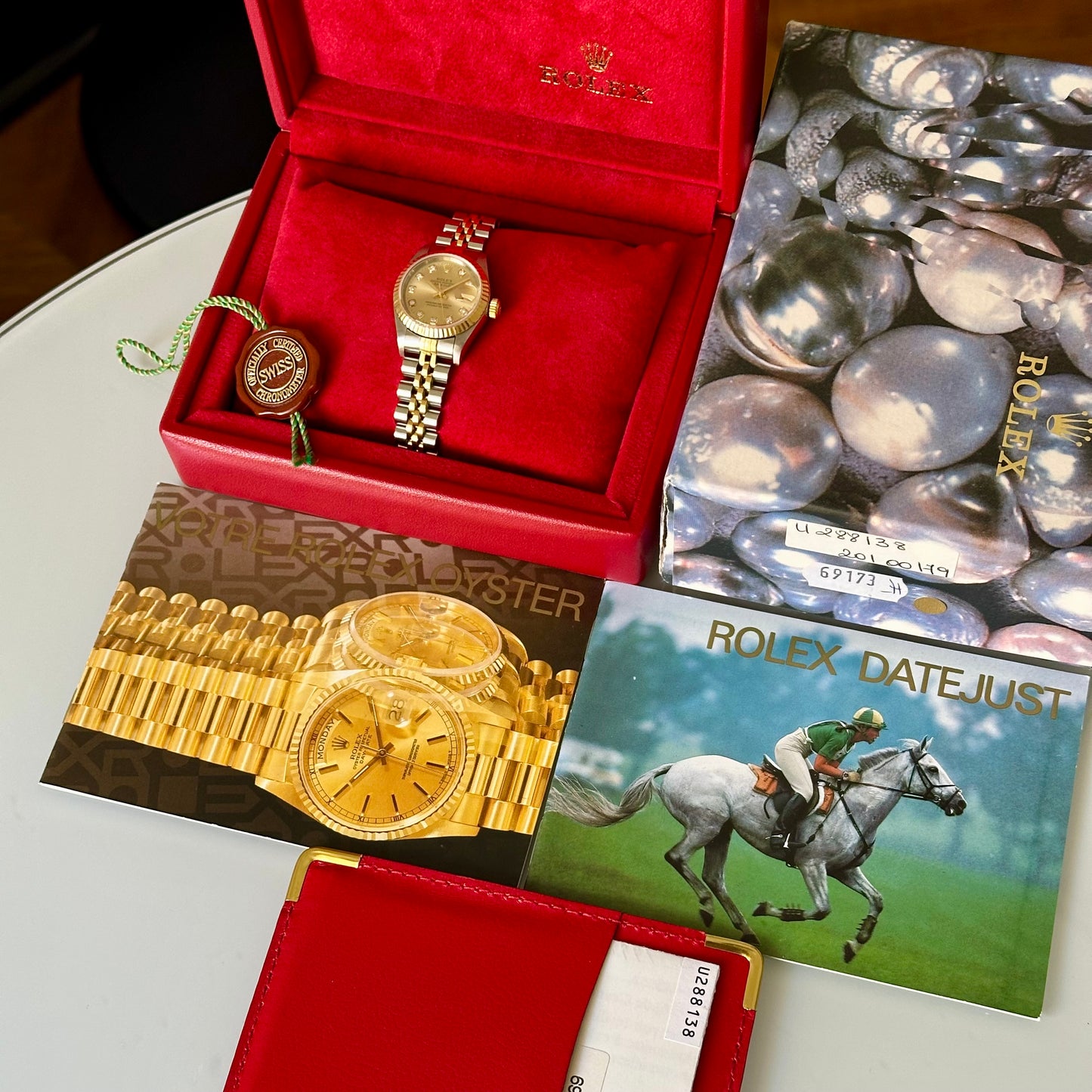Lady-Datejust 26 18K Yellow Gold Champagne Big Diamond Ref 69173 1998