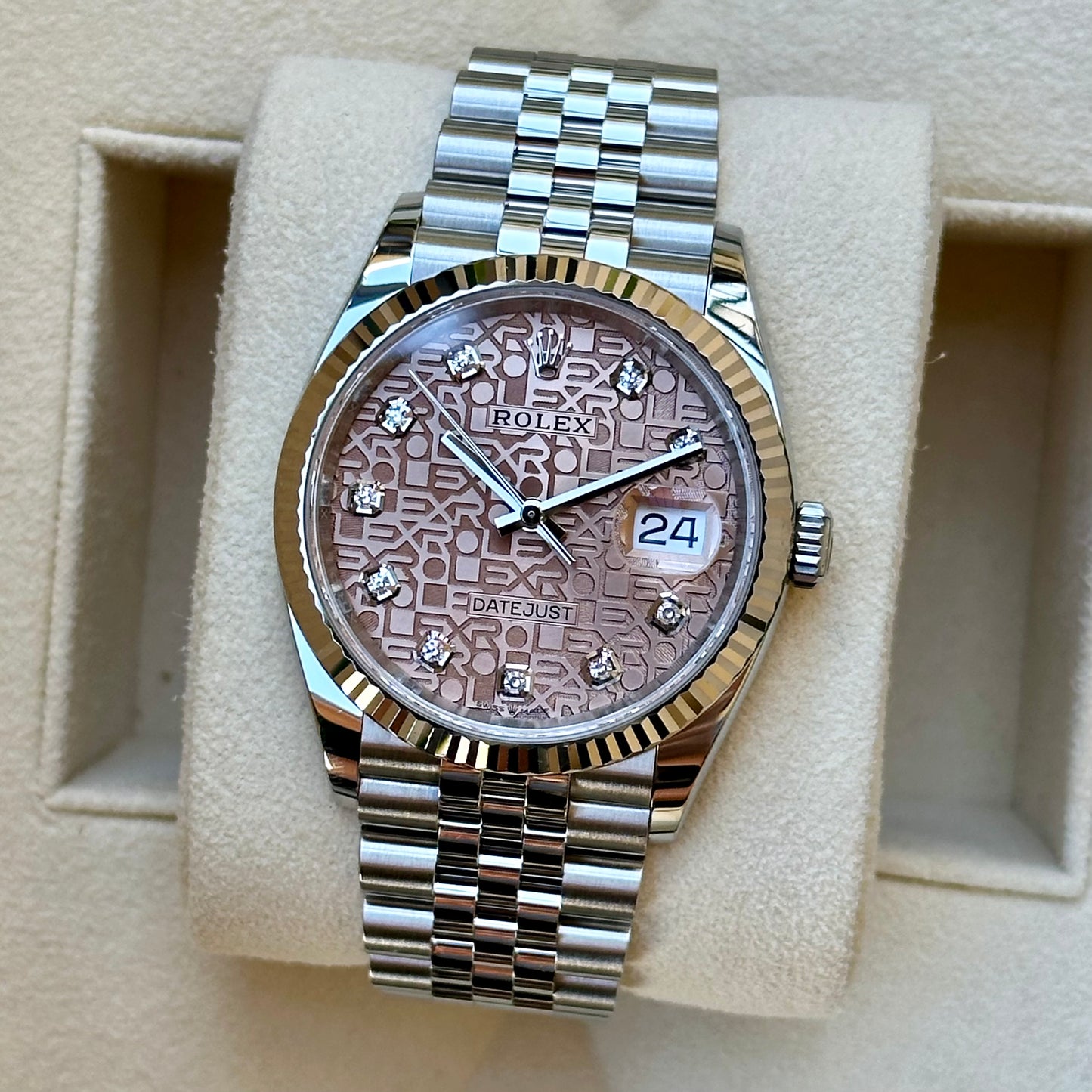 Datejust 36 Pink Diamond Anniversary Dial Ref 126234 2020