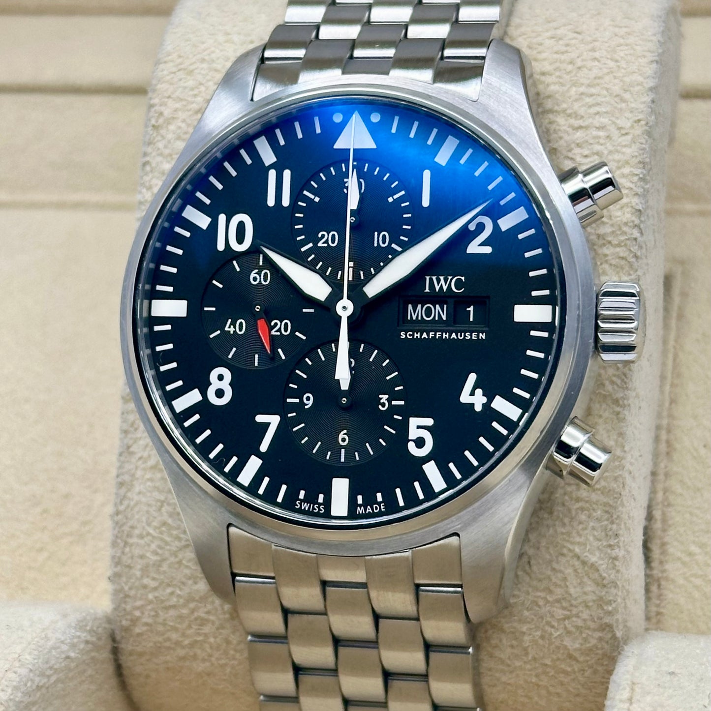 Pilot’s Chronograph 43 Black Dial Ref IW377710 2019
