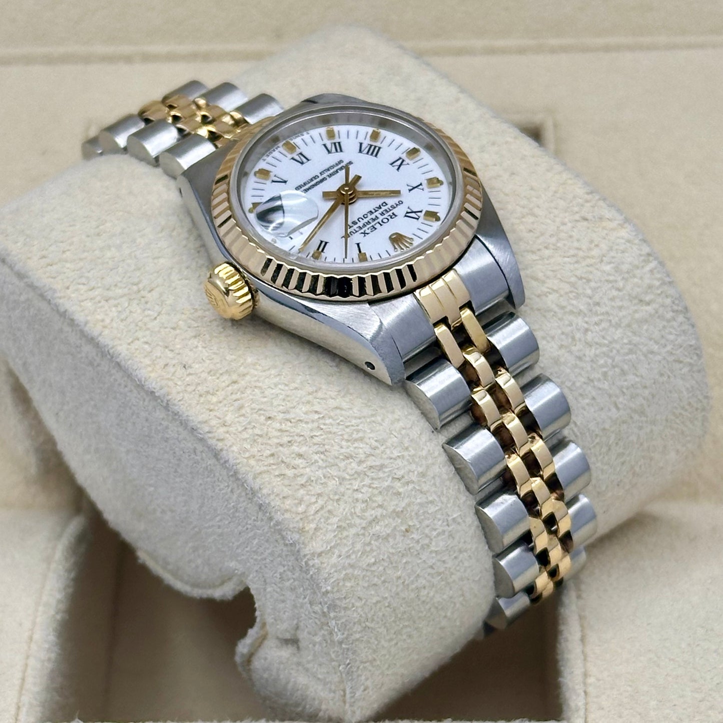 Lady-Datejust 26 18K Yellow Gold White Buckley Ref 69173 1987