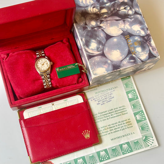 Lady-Datejust 26 Ivory Pyramid Dial Ref 69173 1996