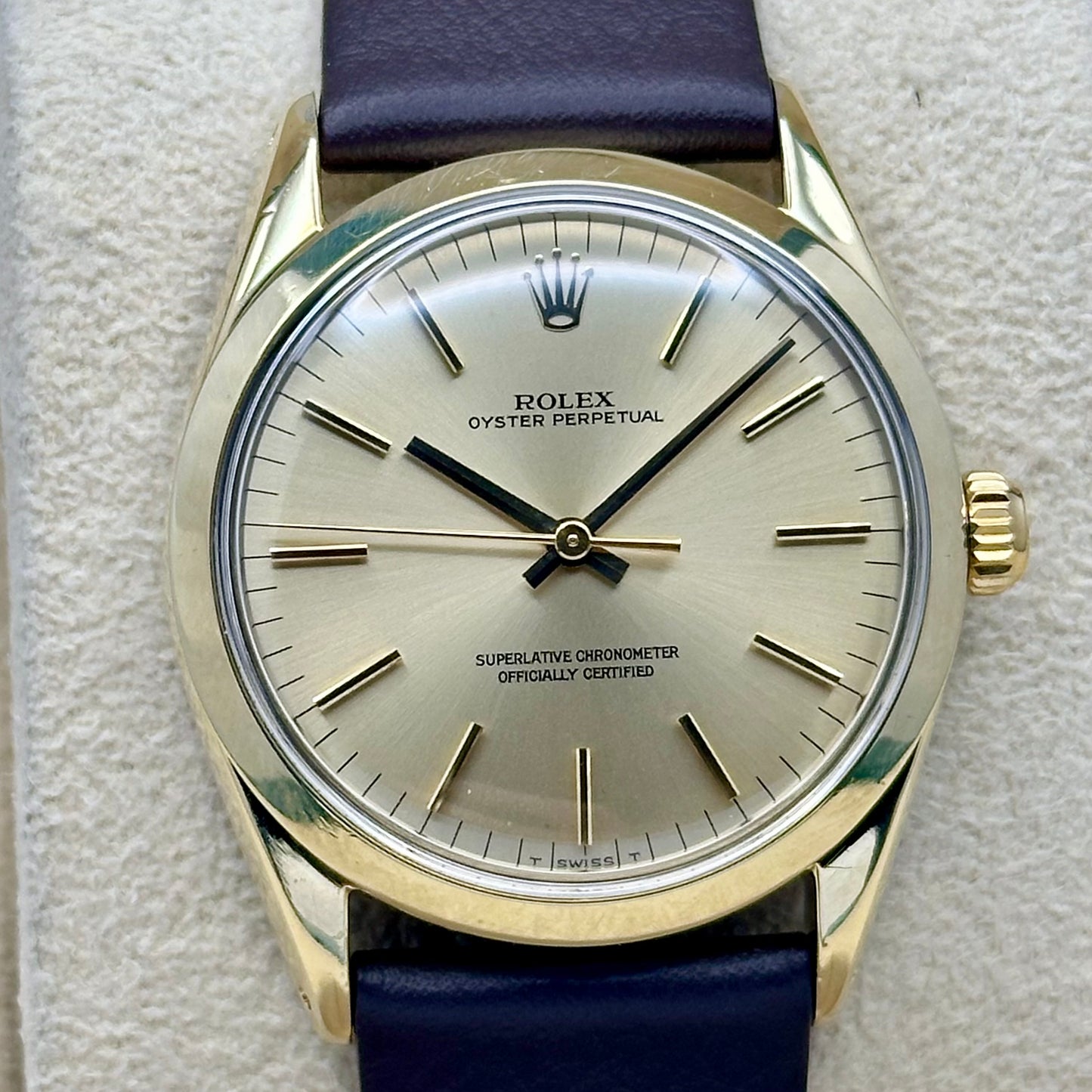 Oyster Perpetual 34 Sunburst Dial Yellow Gold Ref 1024