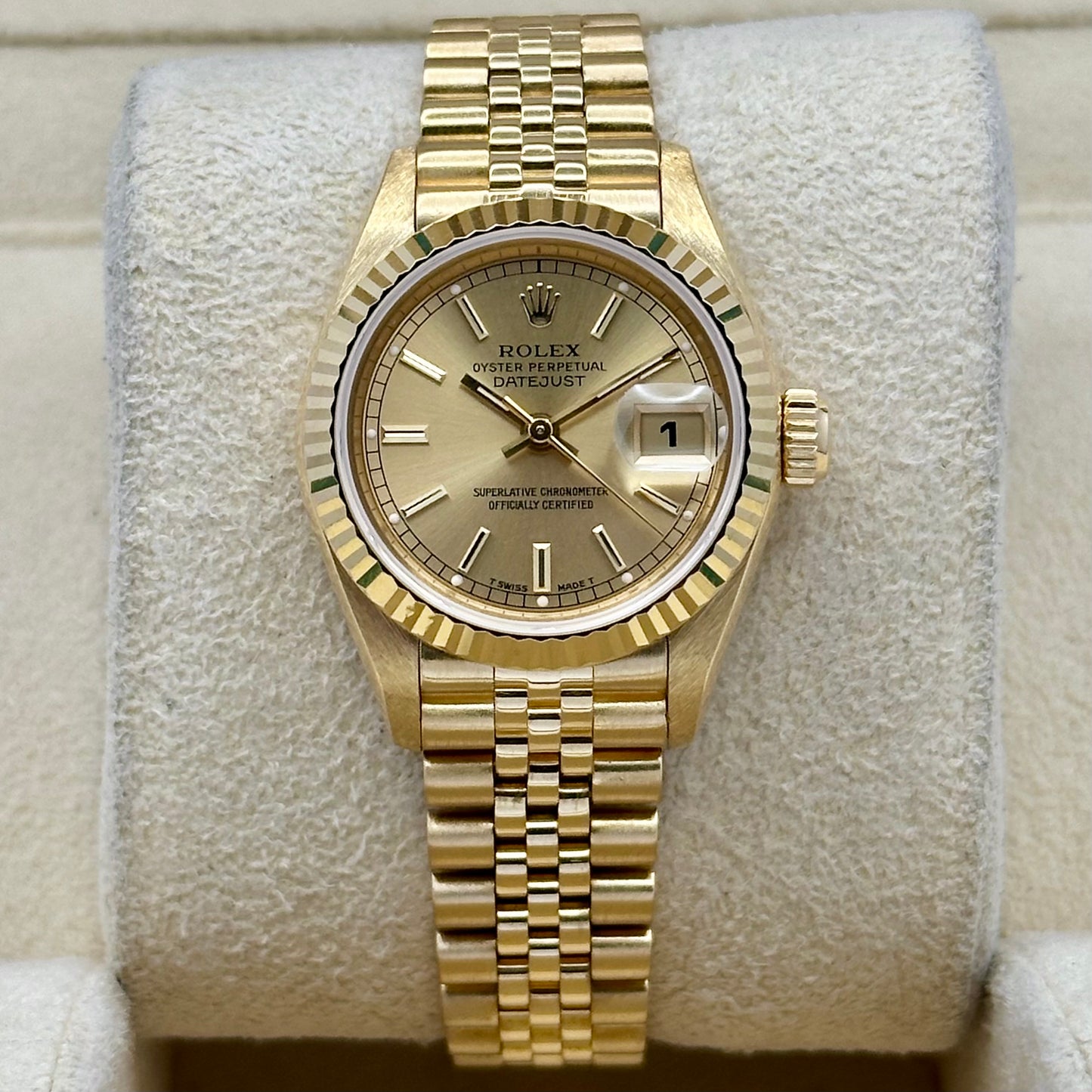 Lady-Datejust 26 Champagne Stick 18K Yellow Gold Jubilee Ref 69178