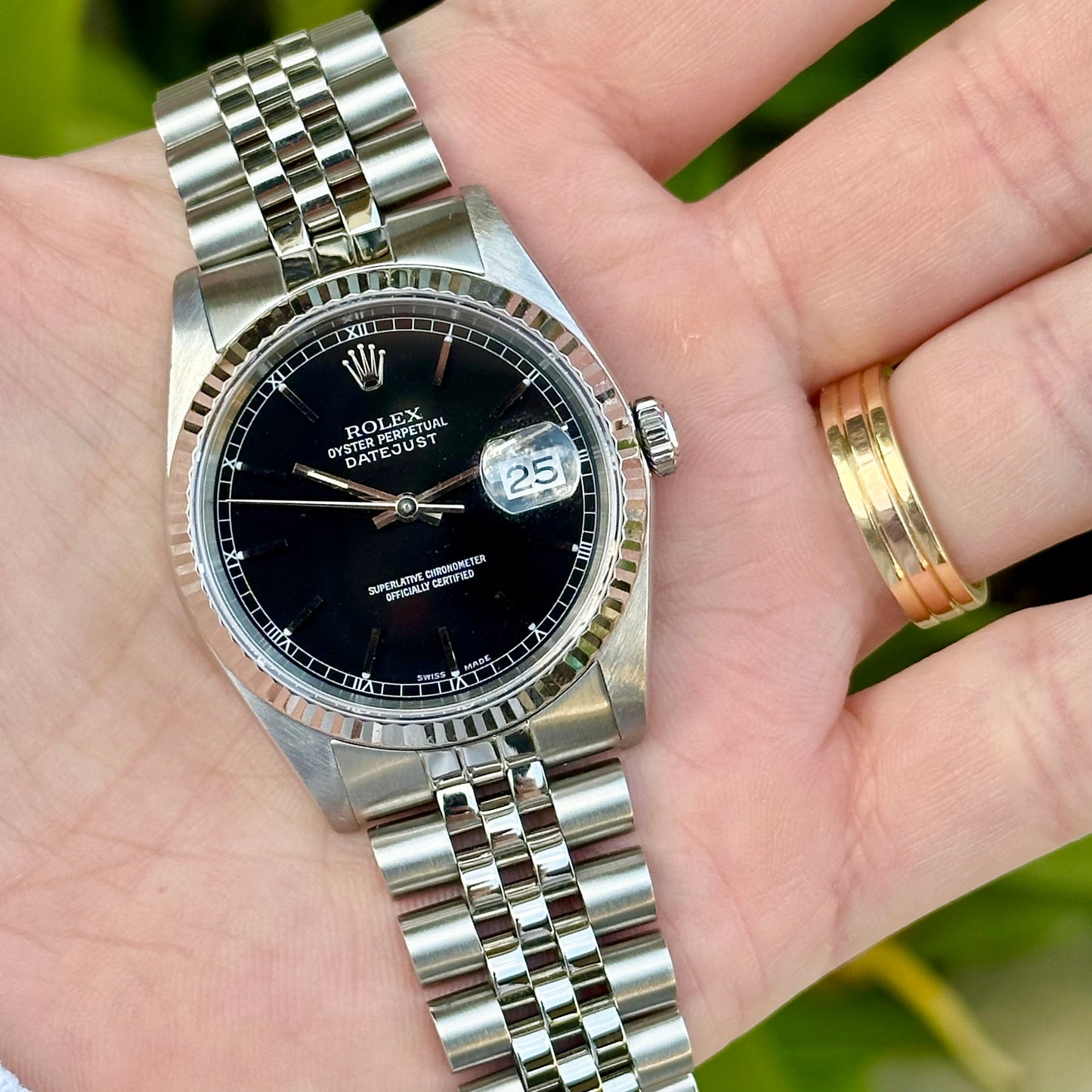 Rolex Datejust 36 Black Ref 16234 1990