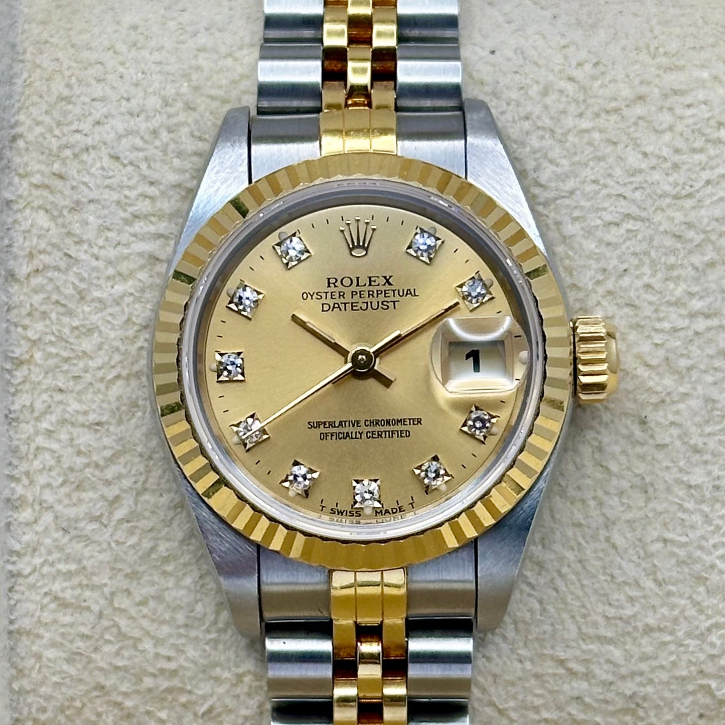 Lady-Datejust 26 Champagne Diamond Ref 69173G