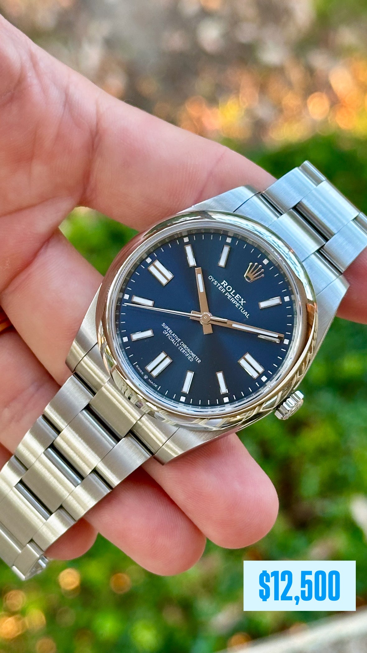 Oyster Perpetual 41 Sunburst Blue Dial Ref 124300 2022