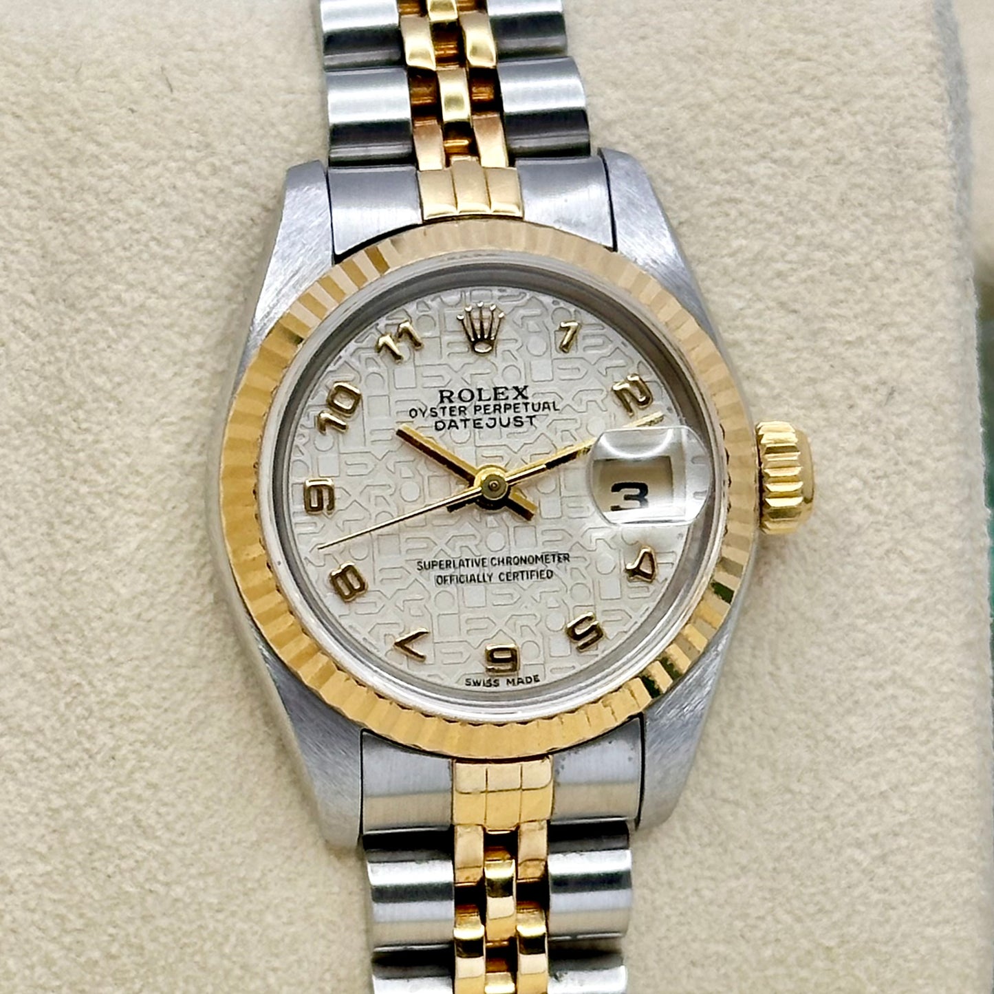 Lady-Datejust 26 Two Tone Ivory Arabic Ref 69173 1995