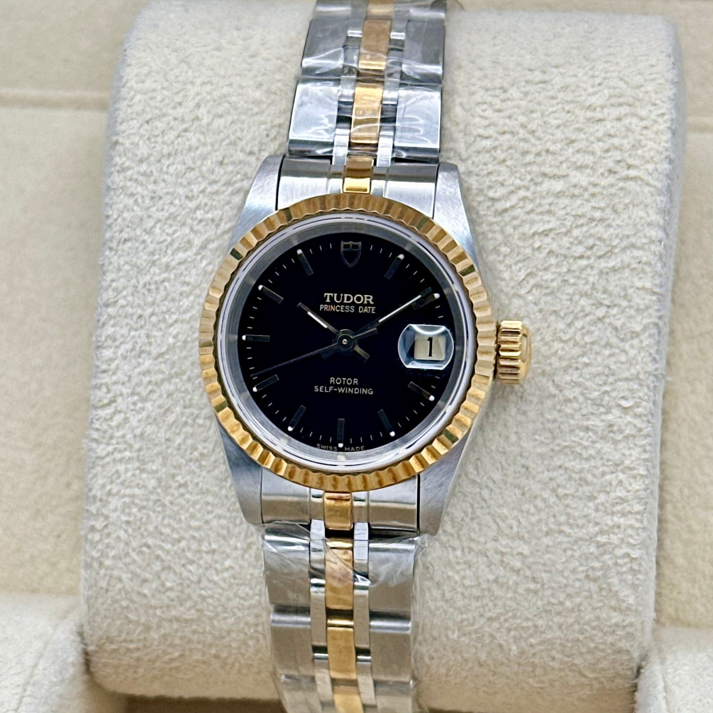 Princess Date Black 18K Yellow Gold Two Tone Ref 92413 2022