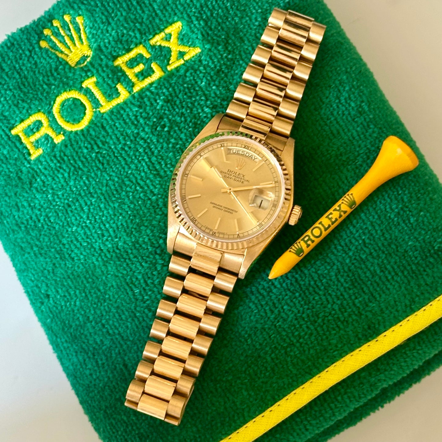 Day-Date 36 Champagne Stick 18K Yellow Gold Ref 18038