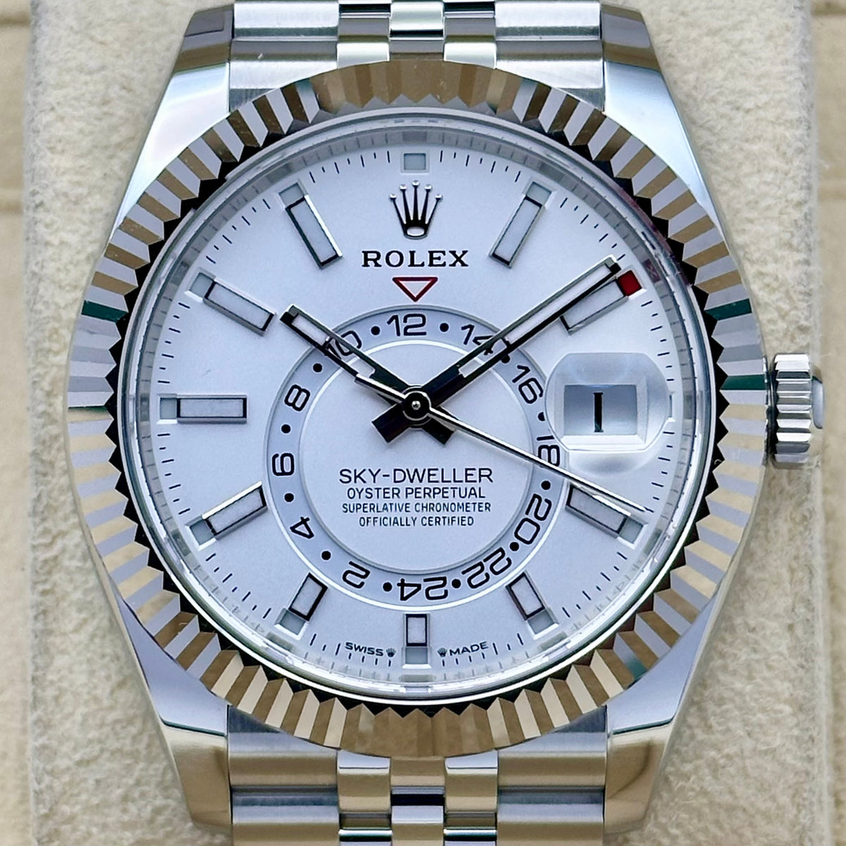 Sky-Dweller White Jubilee 18K White Gold Ref 336934 2026