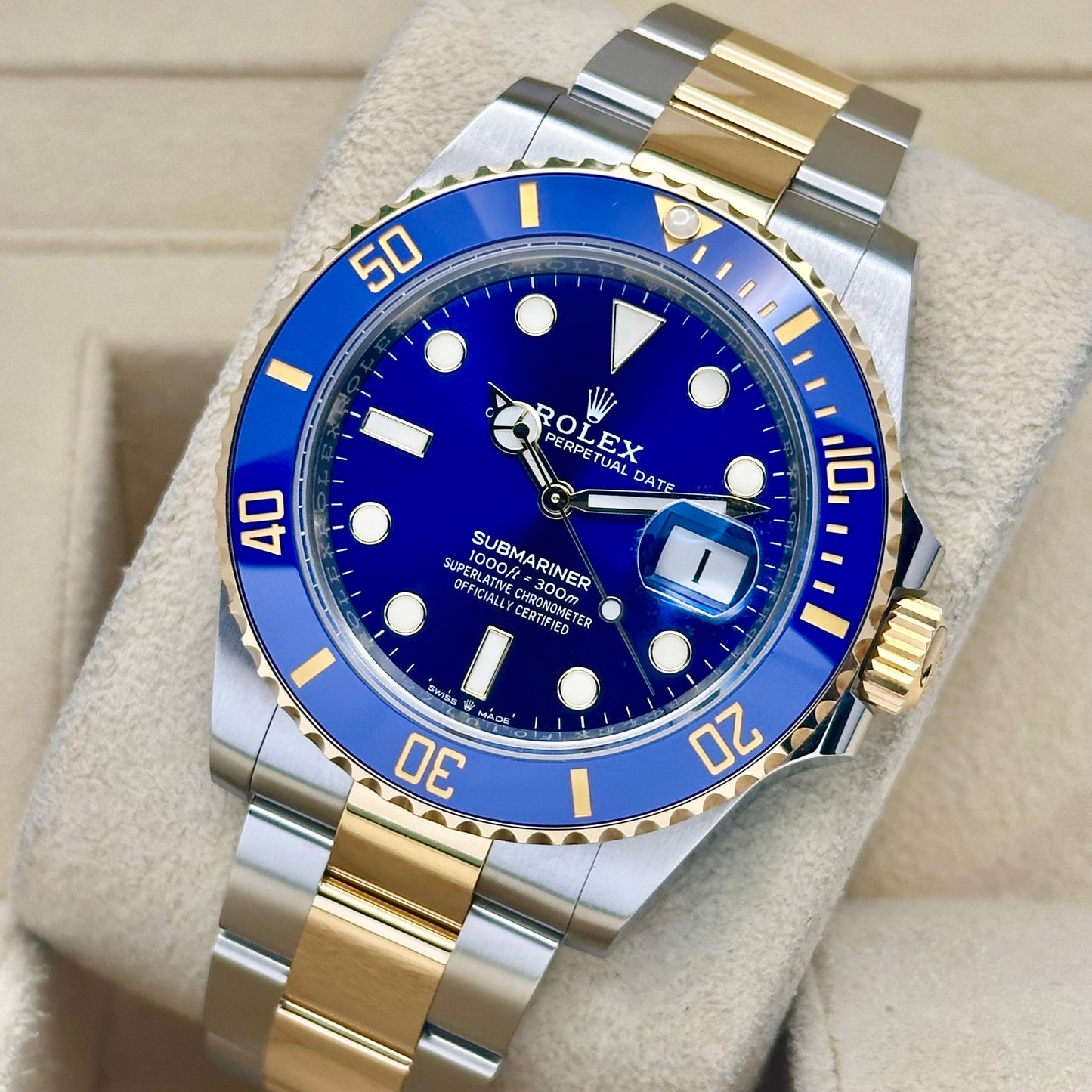 Submariner Date Bluesy 18K Yellow Gold Ref 126613LB 2022