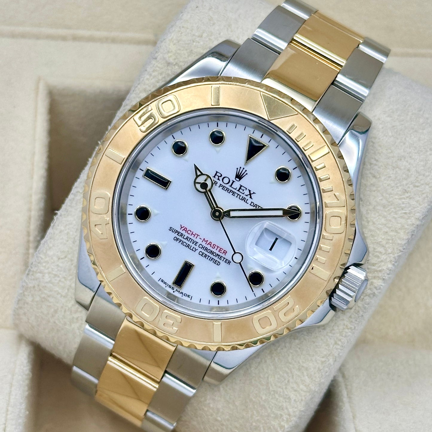 Yacht-Master 40 White Onyx Dial 18K Yellow Gold Ref 16623 2024 RSC