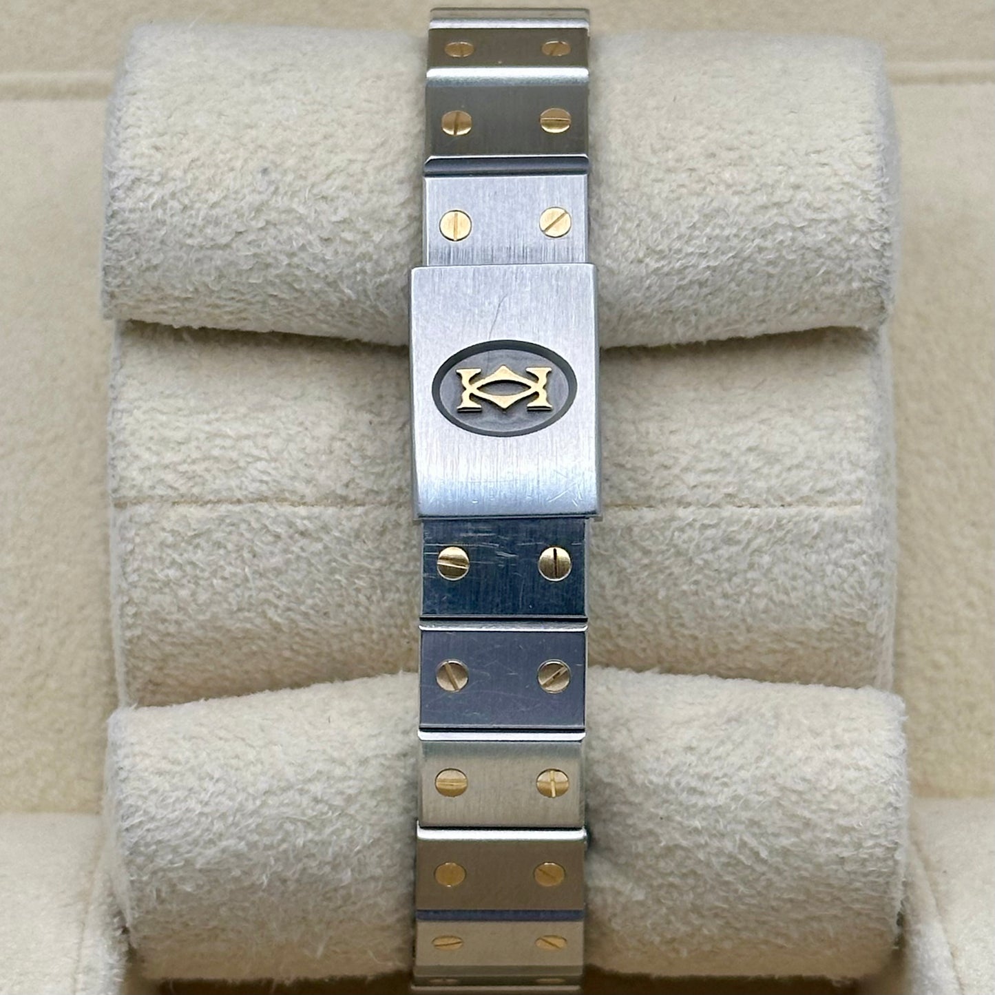 (ON HOLD) Santos Octagon Small White Romans 18K Yellow Gold Two Tone Ref 187903 1990