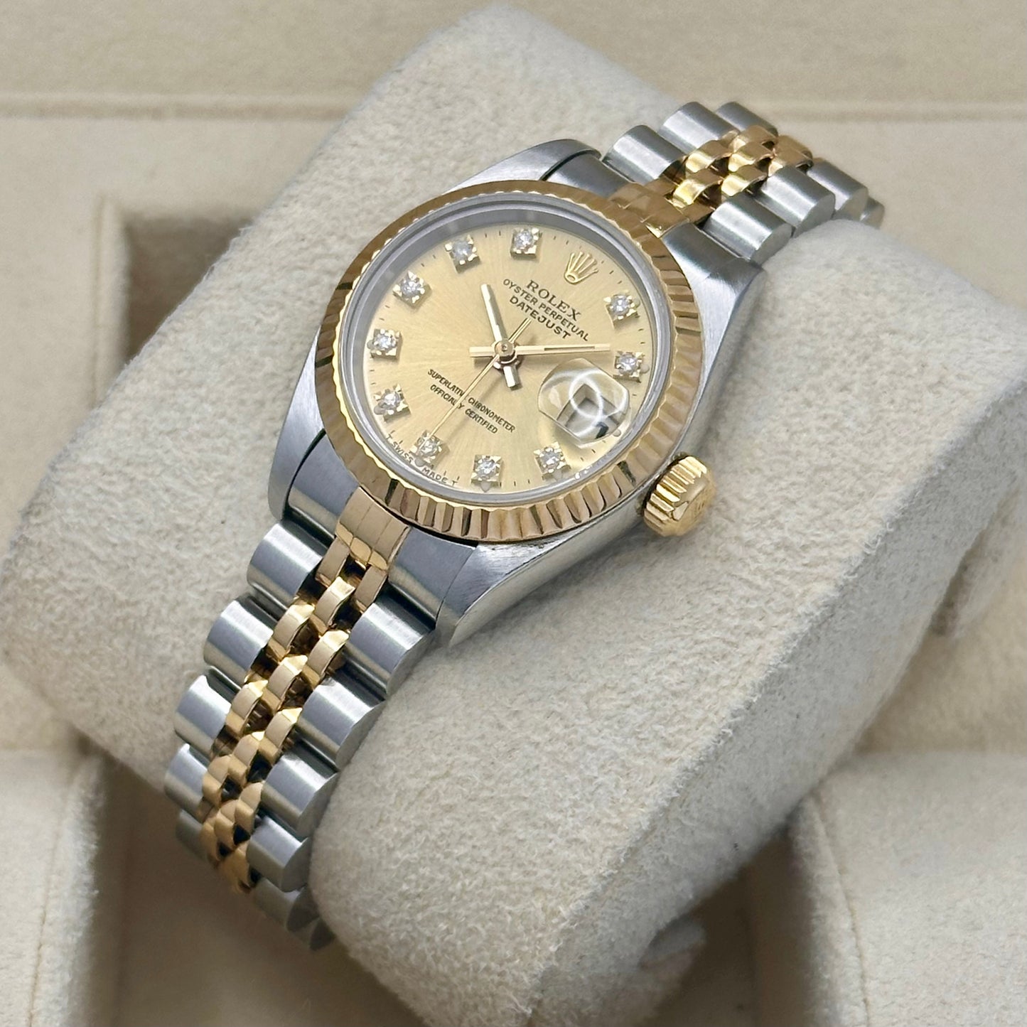 Lady-Datejust 26 Champagne Diamond Ref 69173G 1993