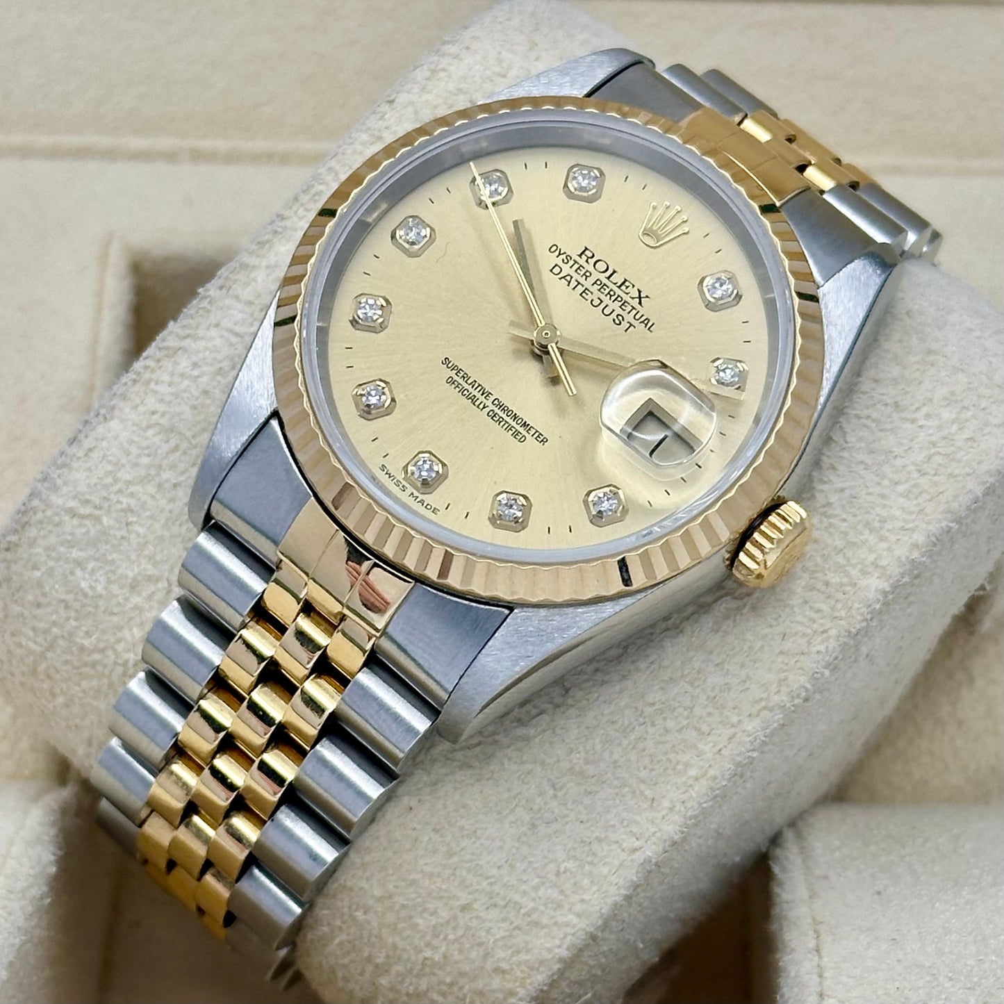 Datejust 36 Champagne Big Diamond Ref 16233 1995
