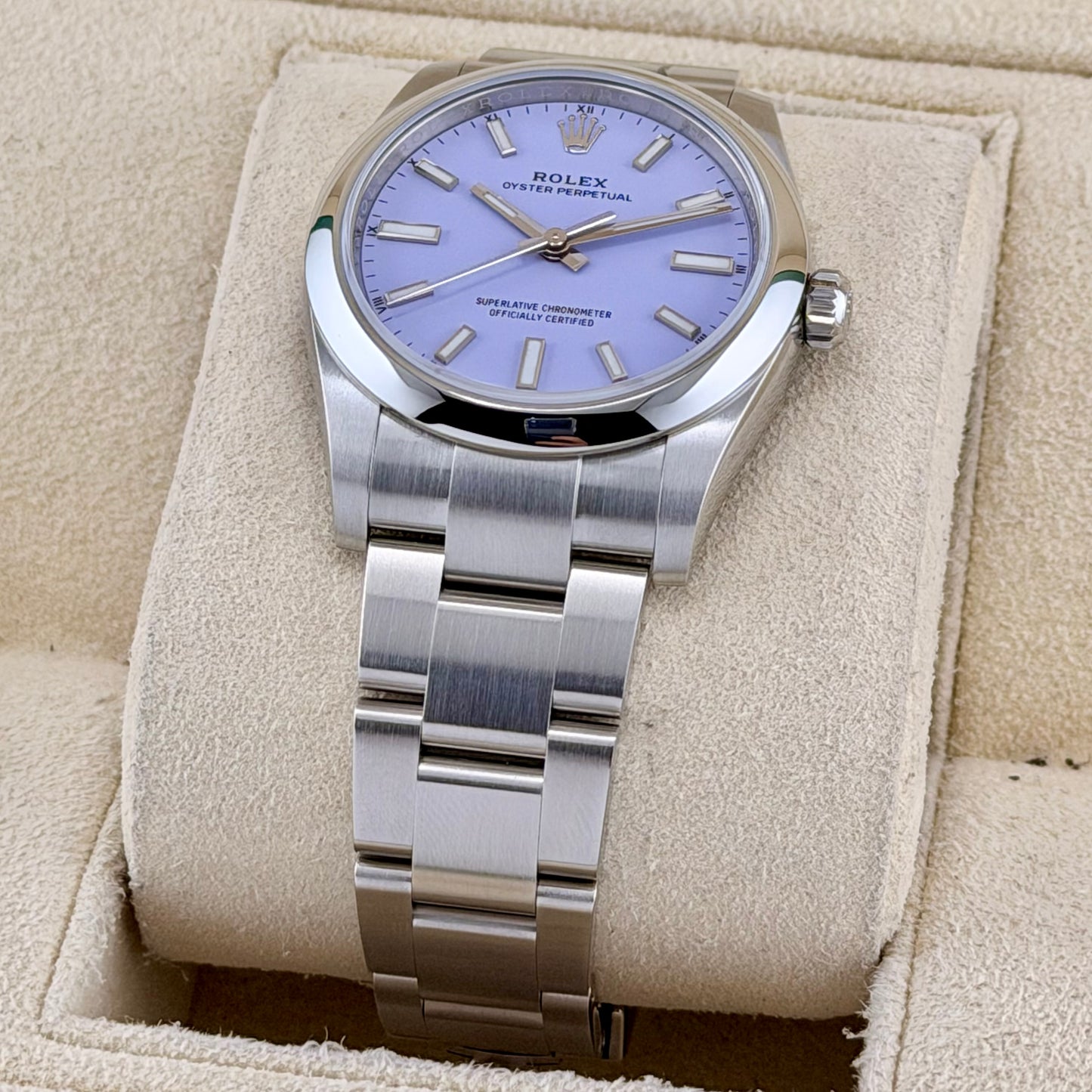Oyster Perpetual 34 Lavender Dial Ref 124200 2025