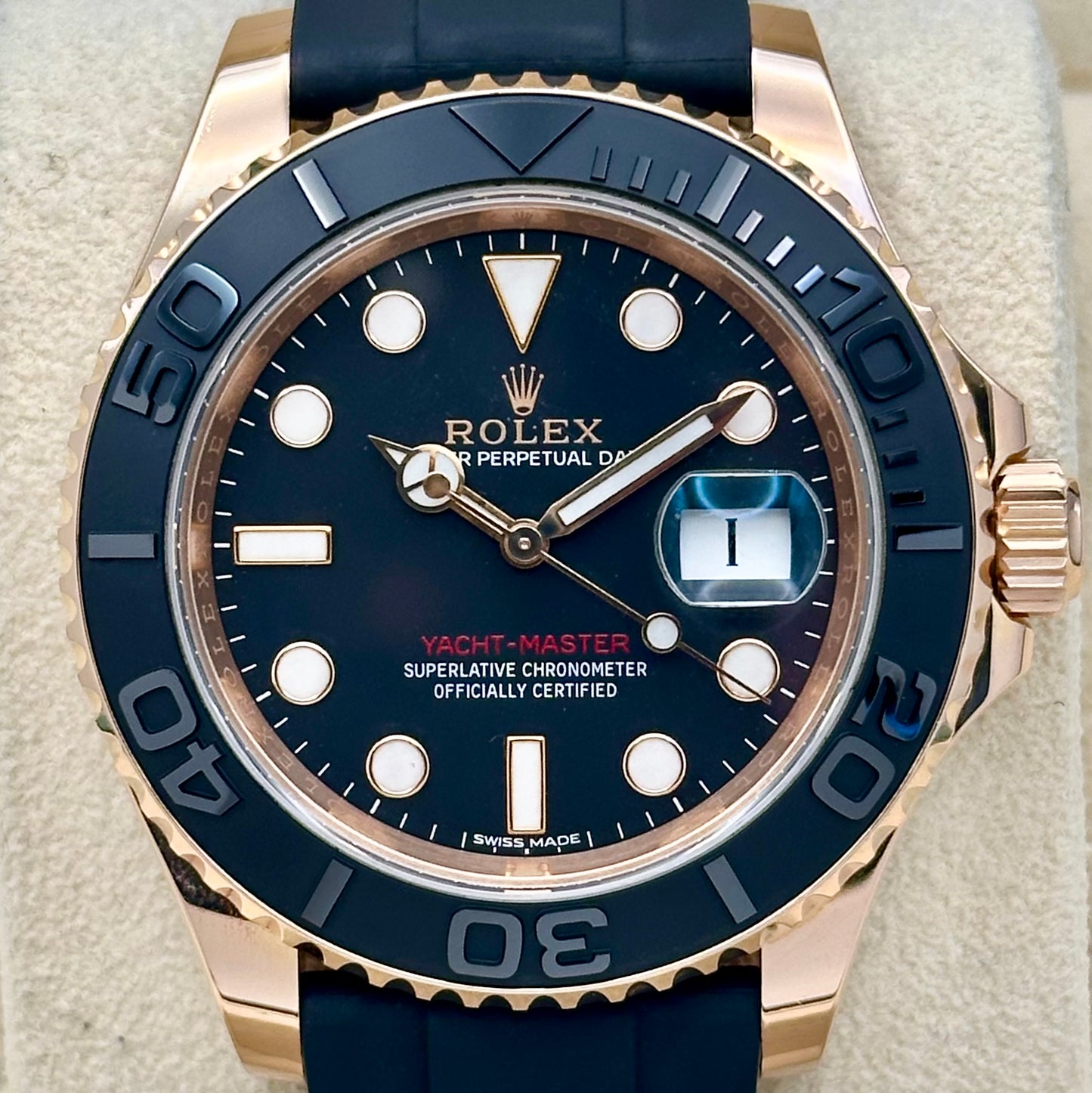 Yacht-Master 40 Oysterflex 18K Rose Gold Ref 116655