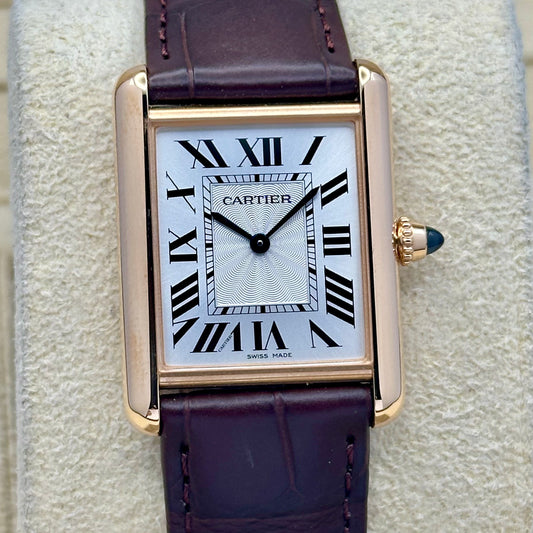 Tank Louis Cartier White Guilloché Romans 18K Rose Gold Ref WGTA0011 2025