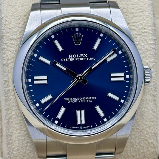 Oyster Perpetual 41 Sunburst Blue Dial Ref 124300 2022