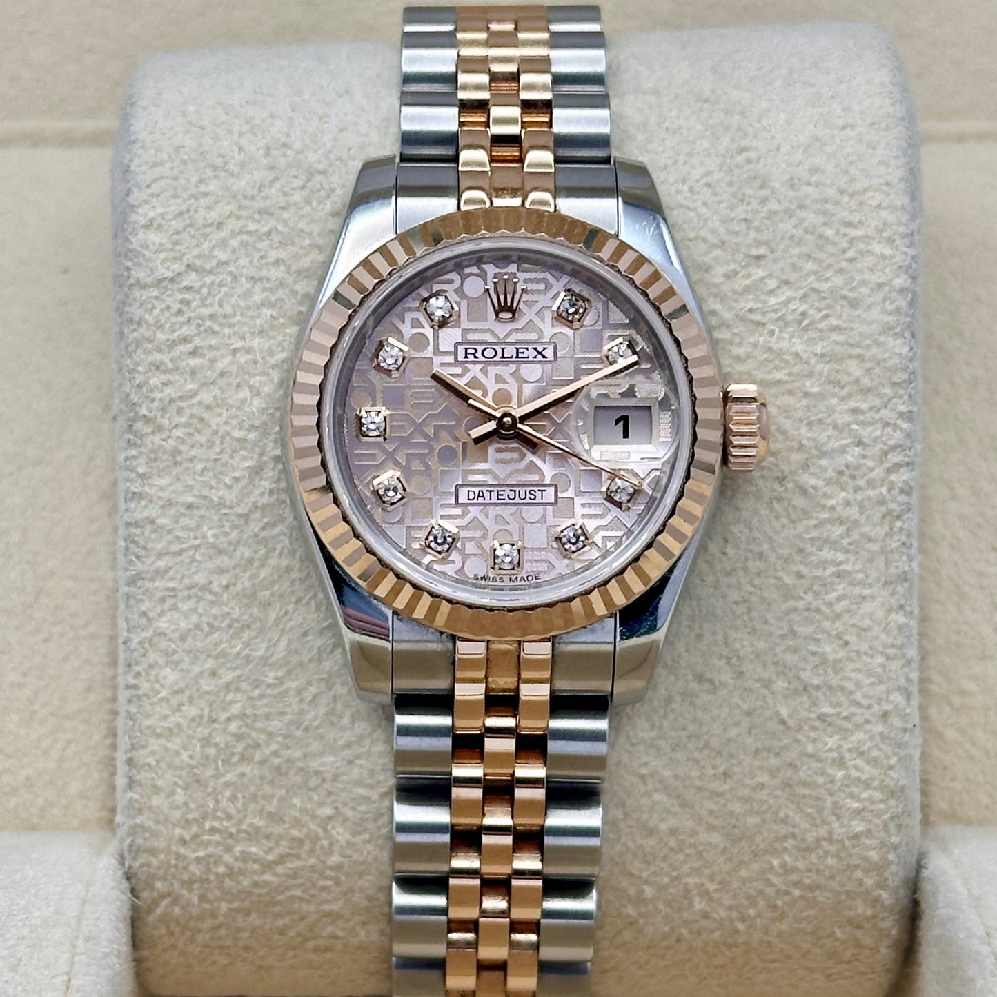 Lady-Datejust 26 Pink Anniversary Diamond Dial 18K Rose Gold Ref 179171 2015