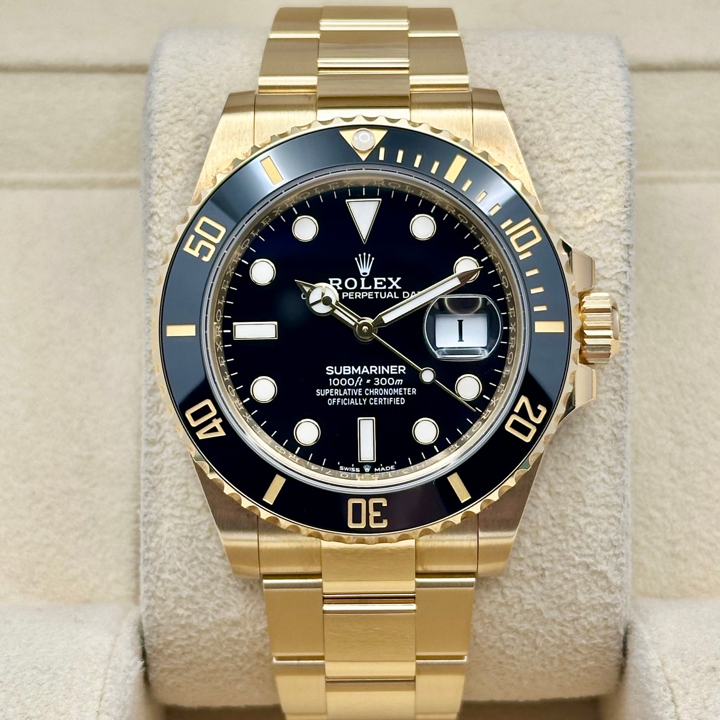 Submariner Date Black Ceramic 18K Yellow Gold Ref 126618LN 2023