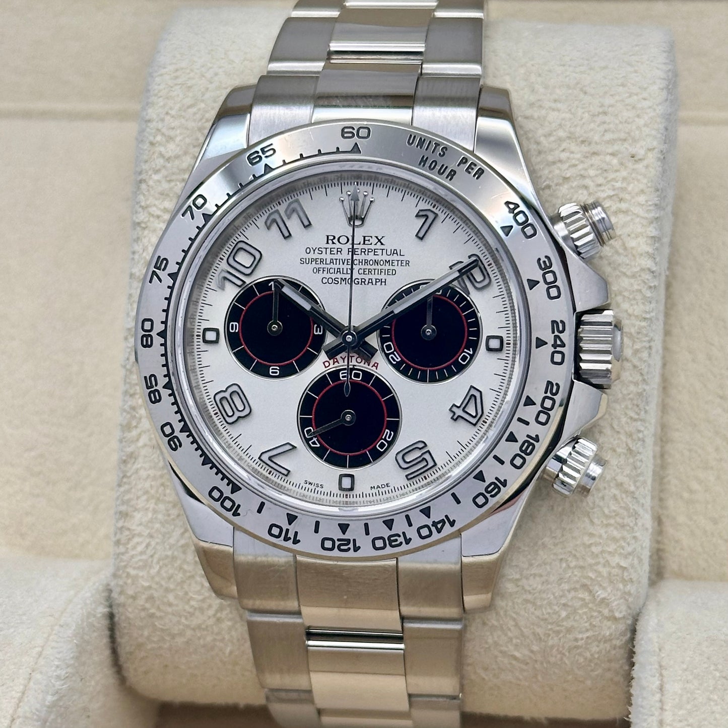 Cosmograph Daytona Panda Racing Dial Ref 18K White Gold 116509