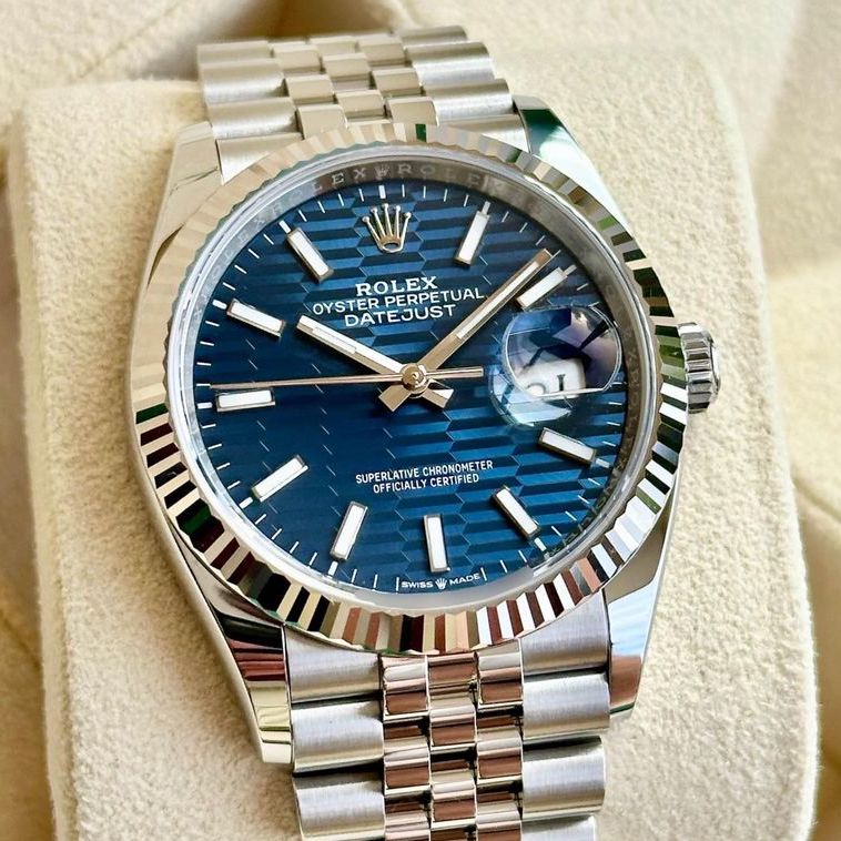 Datejust Blue Motif Dial Ref 126234 36MM