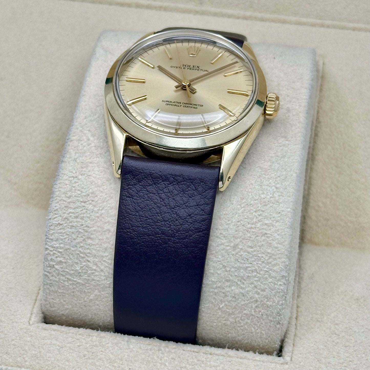 Oyster Perpetual 34 Sunburst Dial Yellow Gold Ref 1024