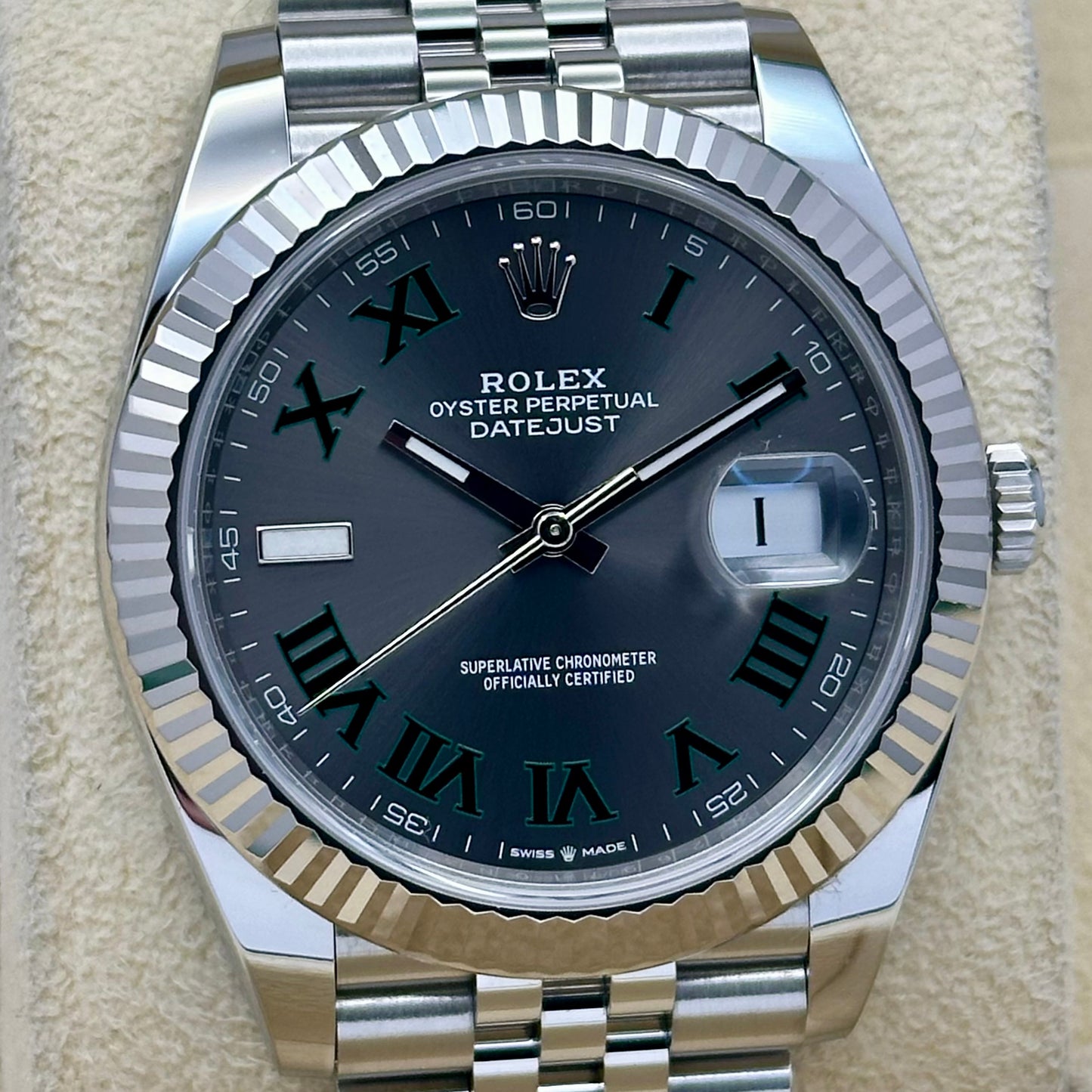 Datejust 41 Wimbledon 18K White Gold Ref 126334 2018
