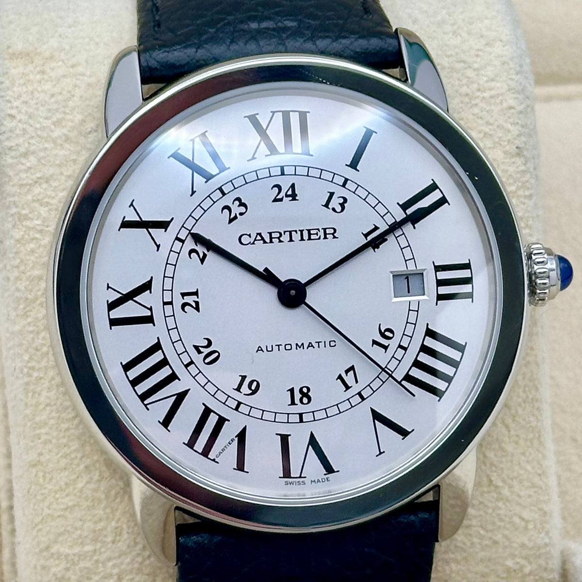 Ronde Solo De Cartier XL Automatic White Romans Ref WSRN0022 2021