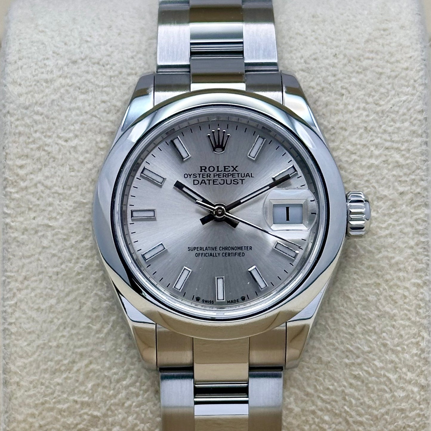 Lady-Datejust 28 Silver Sunburst Dial Ref 279160 2021