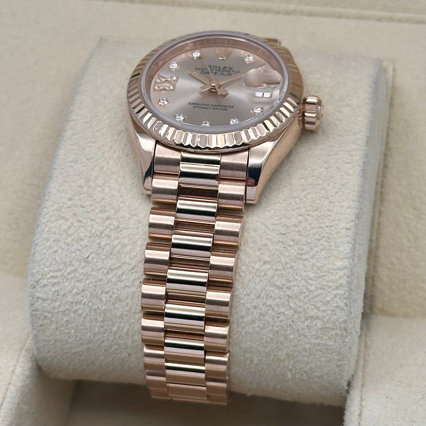 Lady-Datejust 28 Sundust Diamond Dial Ref 279175 2017