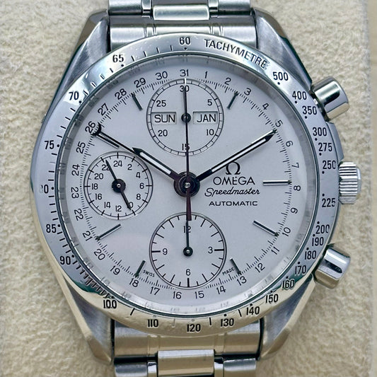 Speedmaster Day Date White Dial Ref 3521.30 1990