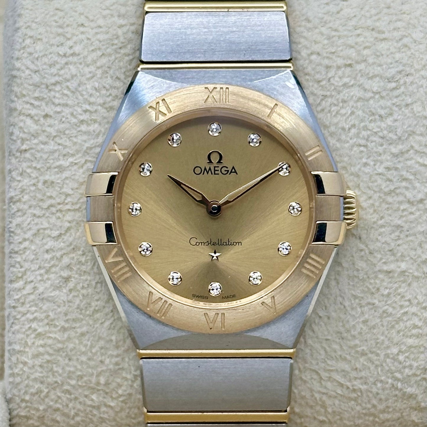 Constellation Ladies Champagne Diamond Dial 18K Yellow Gold Ref 131.20.28.60.58.001 2023