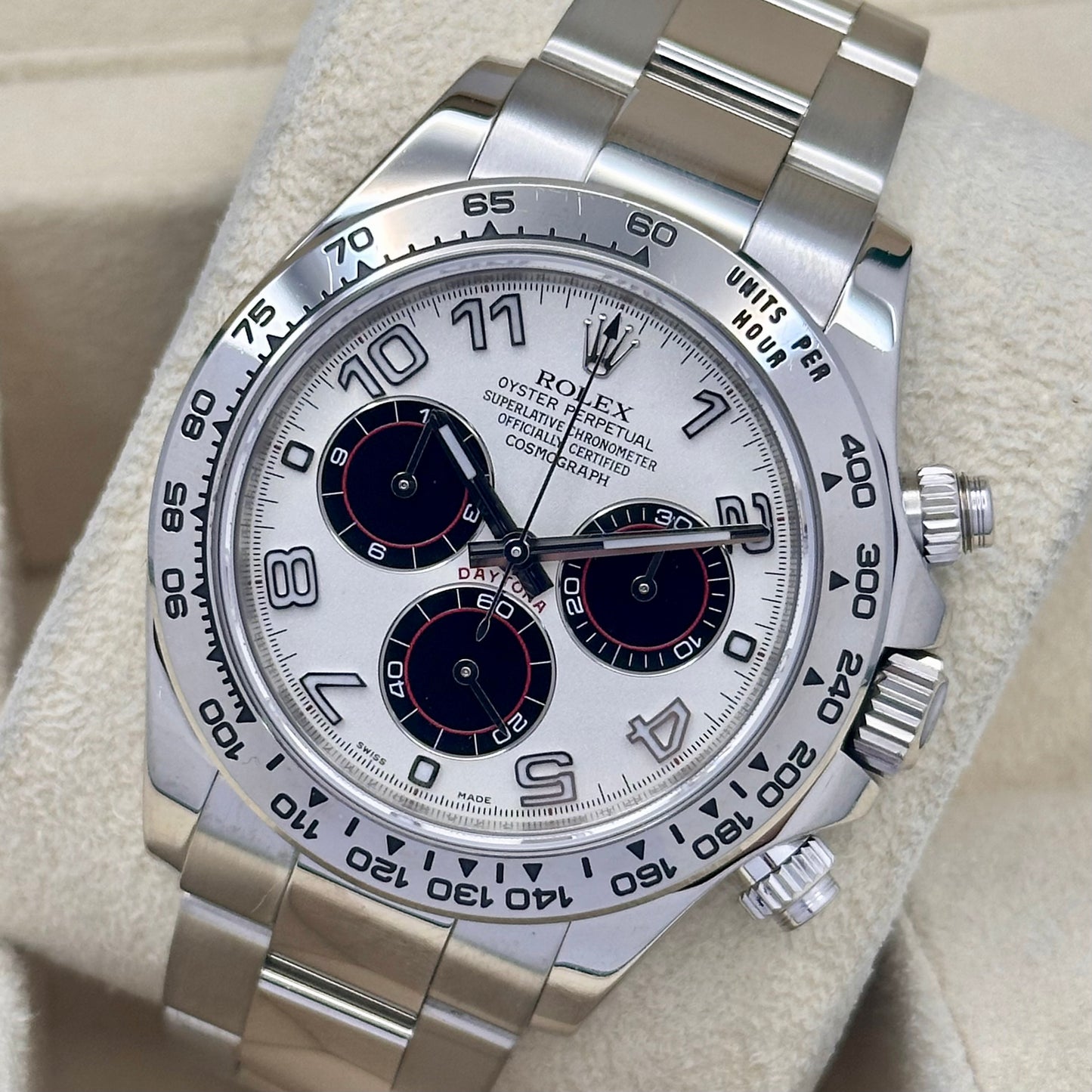 Cosmograph Daytona Panda Racing Dial Ref 18K White Gold 116509