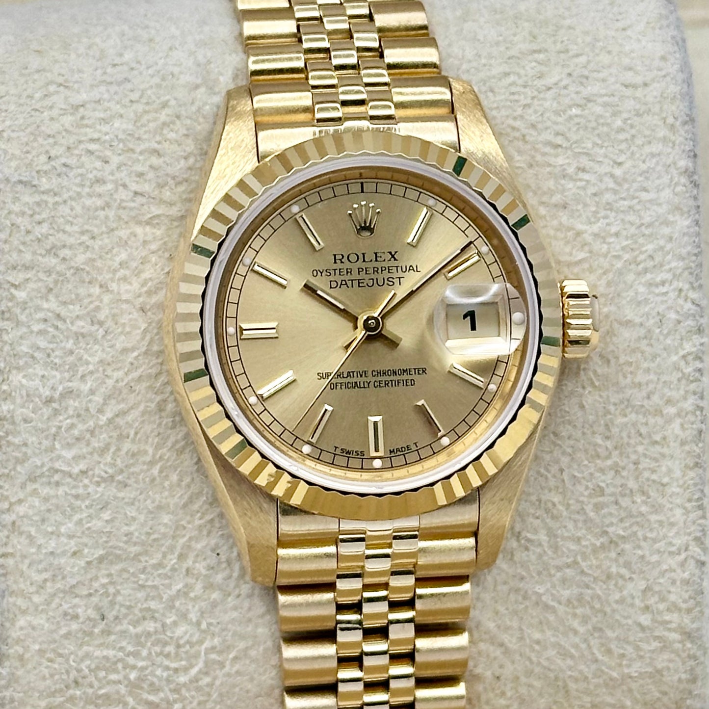 Lady-Datejust 26 Champagne Stick 18K Yellow Gold Jubilee Ref 69178