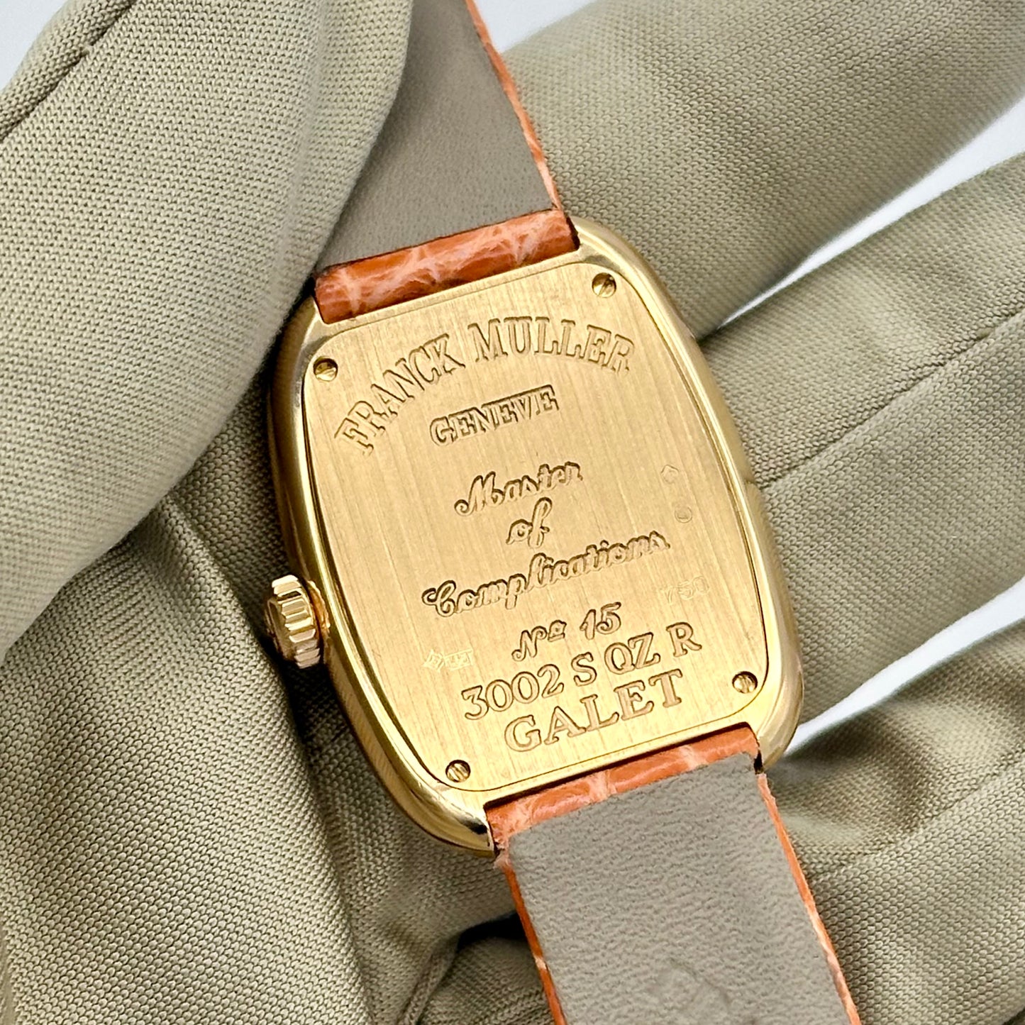 Galet Silver Guilloché 18K Rose Gold Ref 3002 S QZ R