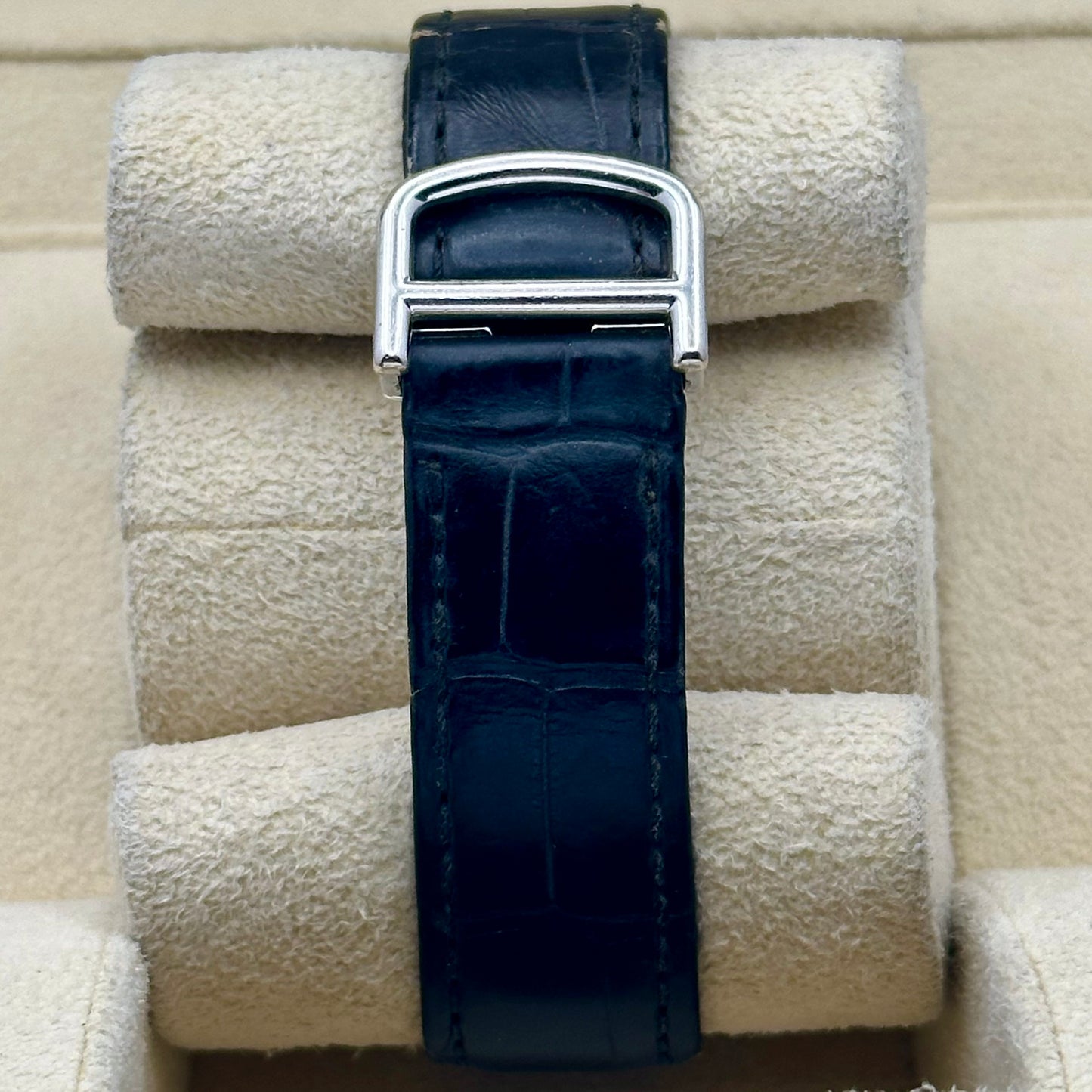 Ronde Louis Cartier Factory Diamond Bezel 18K White Gold Ref 2887