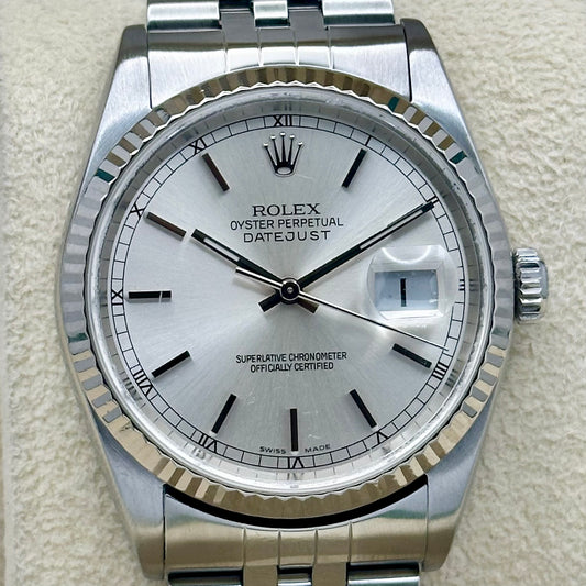 (ON HOLD) Datejust 36 Silver Sunburst Dial Ref 16234 2000
