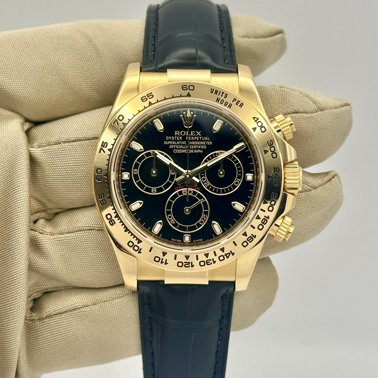 Cosmograph Daytona 18K Yellow Gold Black Ref 116518 2014
