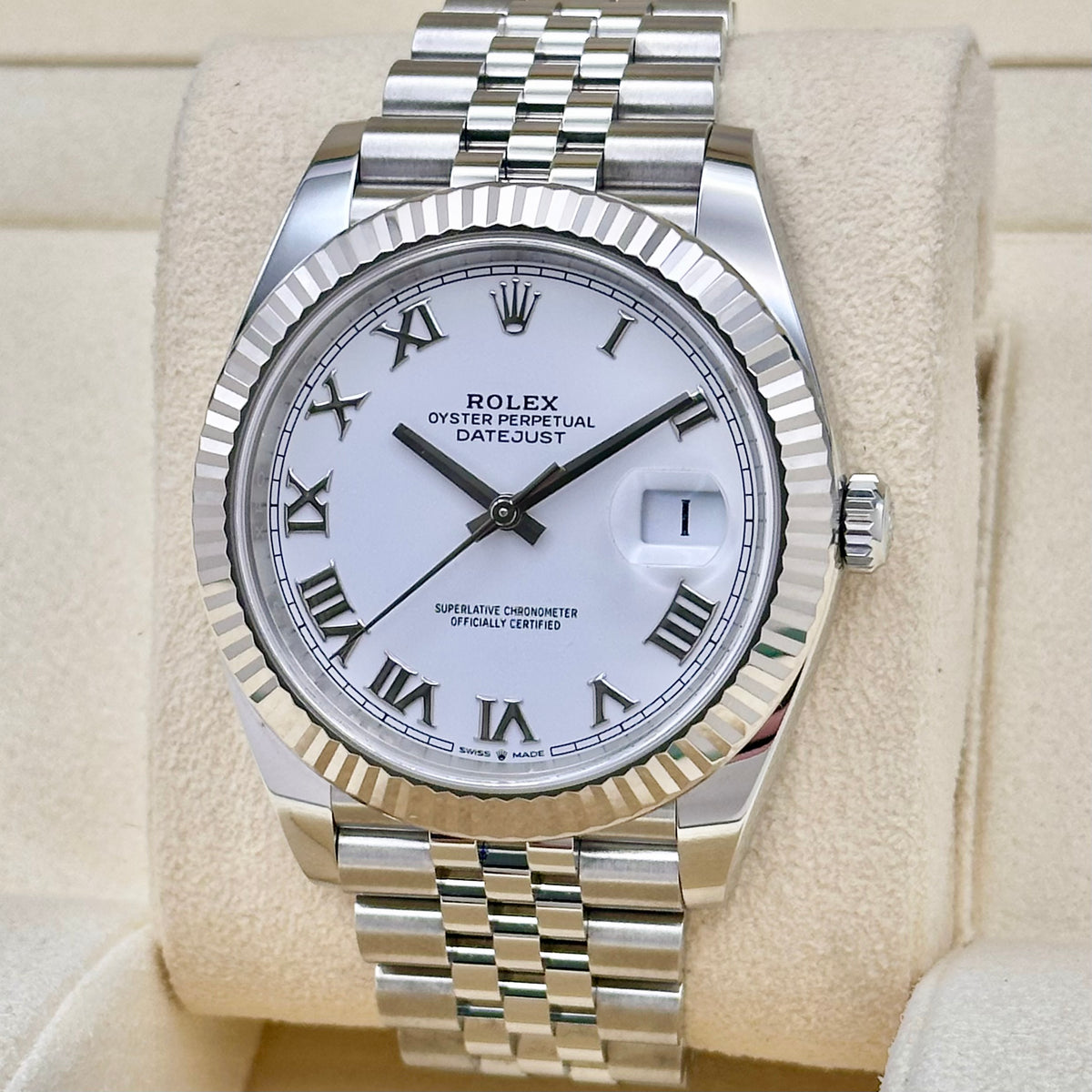Datejust 41 White Romans 18K White Gold Ref 126334 2021